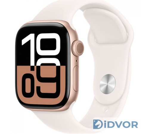 Apple Watch Series 10 (GPS) 42mm Rose Gold Aluminum Case with Light Blush Sport Band