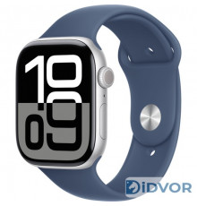 Смарт-часы Apple Watch Series 10 (GPS) 46mm Silver Aluminum Case with Denim Sport Band (Серебристый)
