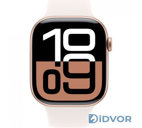 Apple Watch Series 10 (GPS) 46mm Rose Gold Aluminum Case with Light Blush Sport Band