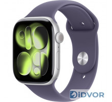 Смарт-часы Apple Watch Series 11 (GPS) 42mm Silver Aluminum Case with Purple Fog Sport Band (Серебритый)