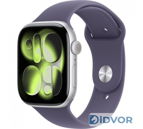 Apple Watch Series 11 (GPS) 42mm Silver Aluminum Case with Purple Fog Sport Band