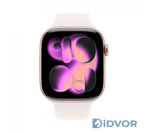 Apple Watch Series 11 (GPS) 42mm Rose Gold Aluminum Case with Light Blush Sport Band