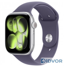 Смарт-часы Apple Watch Series 11 (GPS) 46mm Silver Aluminum Case with Purple Fog Sport Band (Серебритый)