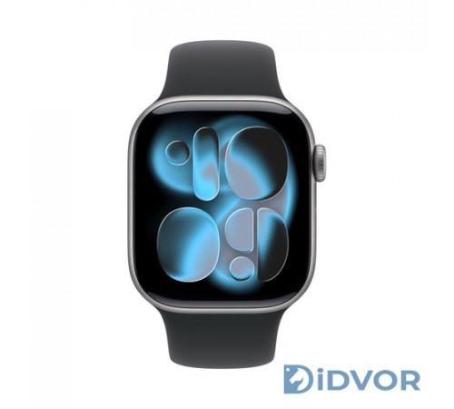 Apple Watch Series 11 (GPS) 46mm Space Grey Aluminum Case with Black Sport Band