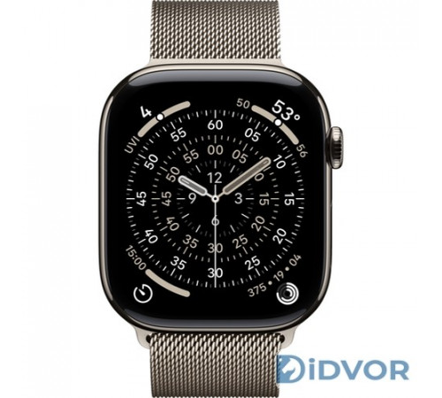 Apple Watch Series 11 (GPS+Cellular) 42mm Natural Titanium Case with Natural Milanese Loop