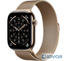 Смарт-часы Apple Watch Series 11 (GPS+Cellular) 42mm Gold Titanium Case with Gold Milanese Loop (Золотой)