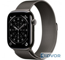 Смарт-часы Apple Watch Series 11 (GPS+Cellular) 42mm Slate Titanium Case with Slate Milanese Loop (Графитовый)