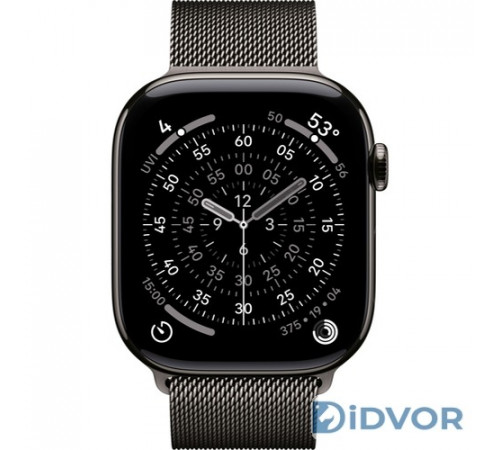 Apple Watch Series 11 (GPS+Cellular) 42mm Slate Titanium Case with Slate Milanese Loop