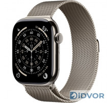 Смарт-часы Apple Watch Series 11 (GPS+Cellular) 46mm Natural Titanium Case with Natural Milanese Loop (Титановый)