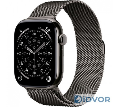 Apple Watch Series 11 (GPS+Cellular) 46mm Slate Titanium Case with Slate Milanese Loop