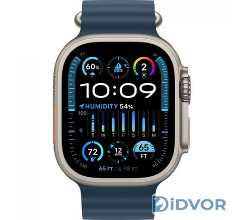 Apple Watch Ultra 2 (2023) 49mm Titanium Case with Ocean Band Blue