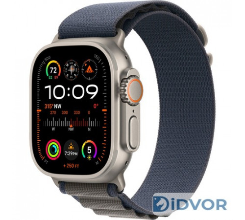 Apple Watch Ultra 2 (2023) 49mm Titanium Case with Alpine Loop Blue