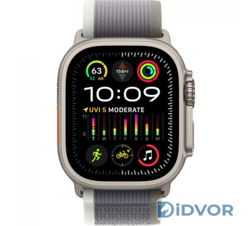 Apple Watch Ultra 2 (2023) 49mm Titanium Case with Trail Loop Green/Gray