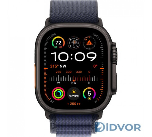 Apple Watch Ultra 2 (2024) 49mm Black Titanium Case with Alpine Loop Navy