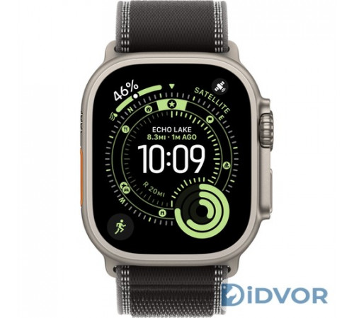 Apple Watch Ultra 3 (2025) 49mm Natural Titanium Case with Trail Loop Black/Charcoal